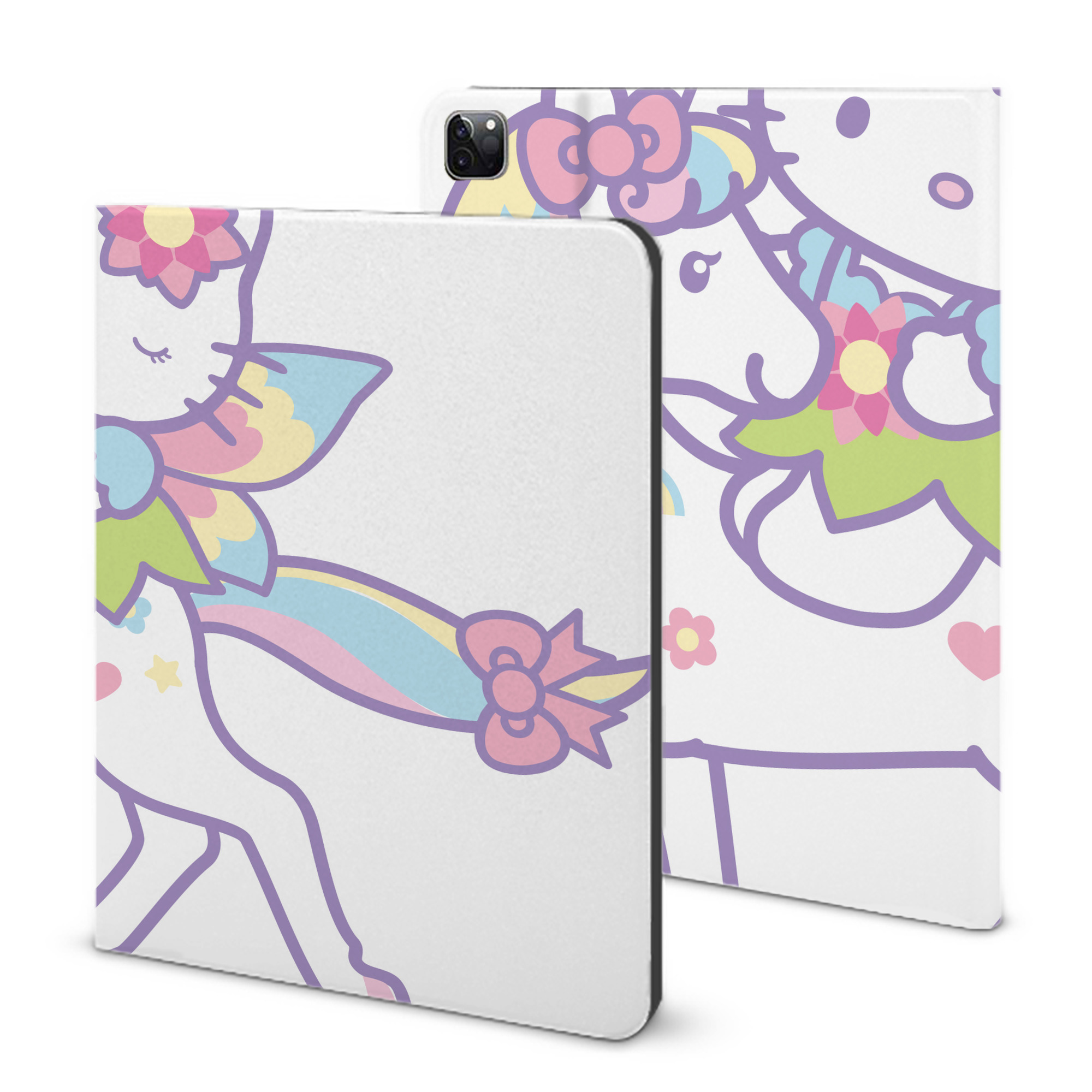（画像用） Hello Kitty ハローキティ IPad ケース ブック型 PUレザー TPU 耐衝撃 軽量 薄型 ペン収納なし 全面保護 IPad 各モデル対応
